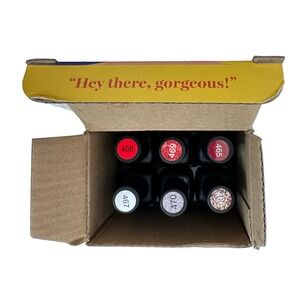 Beetles Gel Polish Kit Candy Cane CL076 6 Colors Red Glitter Silver 7.5ml Each